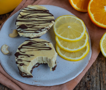 Orangen Cheesecake Törtchen - vegan & glutenfrei