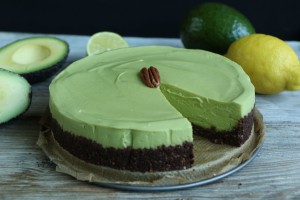avocado cheesecake vegan no bake cake
