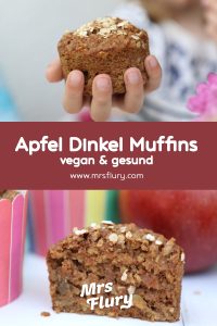Saftige Apfel-Dinkel Muffins vegan - ideal für Kinder, Mrs Flury Rezept