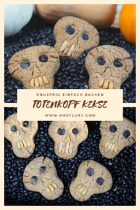 Einfache Halloween Cookies - Totenkopf Kekse Mrs Flury