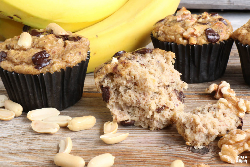 Chunky Monkey Muffins Gesunde Bananen Muffins Mrs Flury