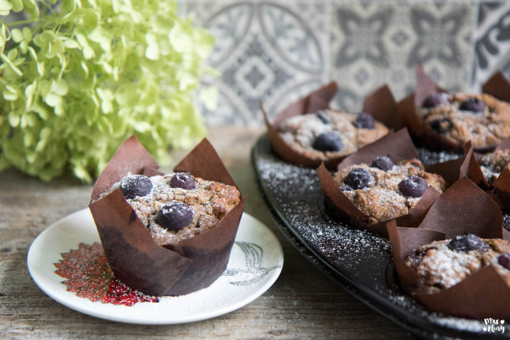 Heidelbeer Muffins vegan &amp; glutenfrei backen - Mrs Flury