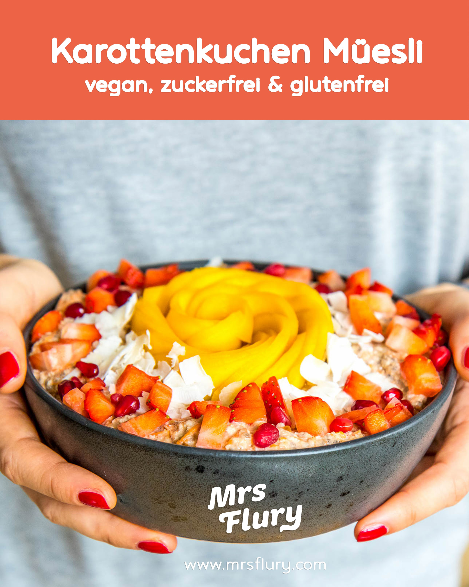 Karottenkuchen Müesli vegan & glutenfrei Mrs Flury