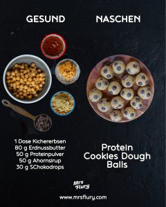 Protein Cookie Dough Balls vegan Mrs Flury