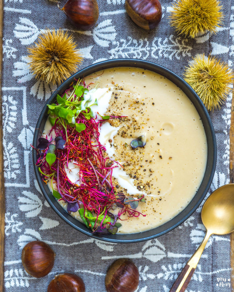 Cremige Marroni Suppe vegan Rezept Mrs Flury
