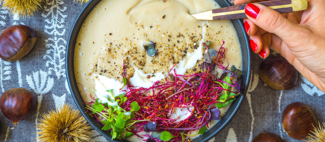 Marroni Suppe Maroni vegan gesund