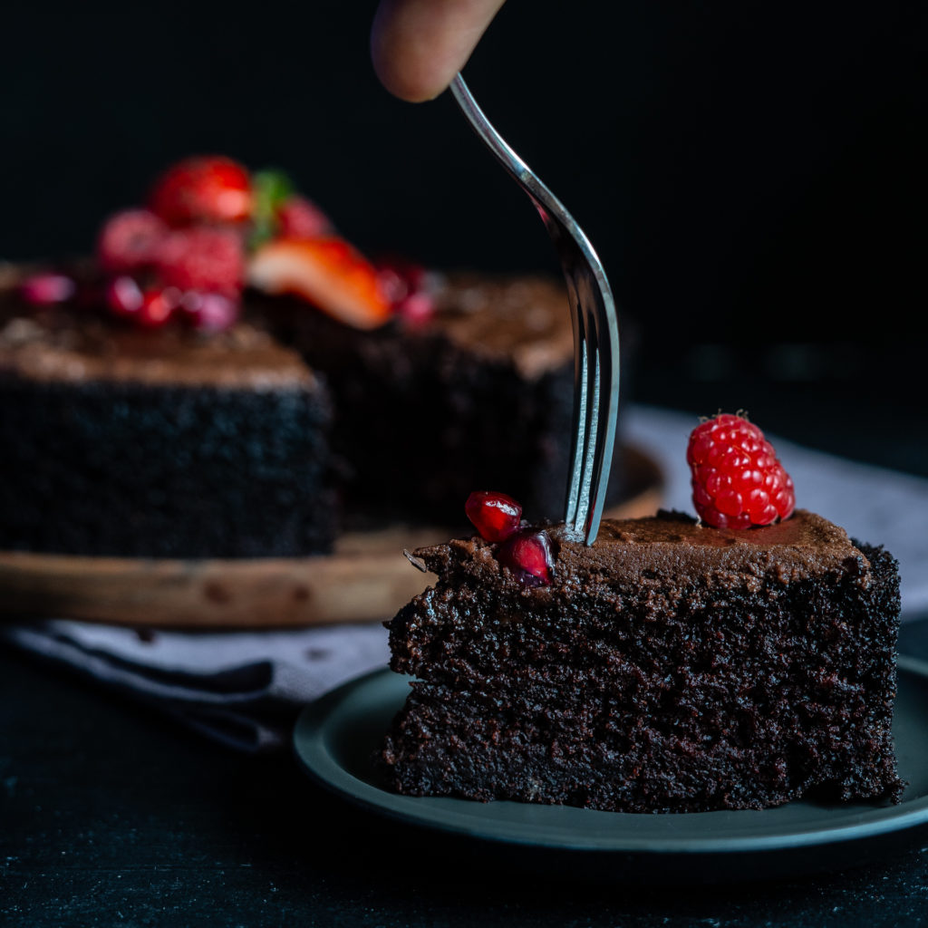 Veganer Schokoladenkuchen - super einfach - ohne Mixer - Mrs Flury