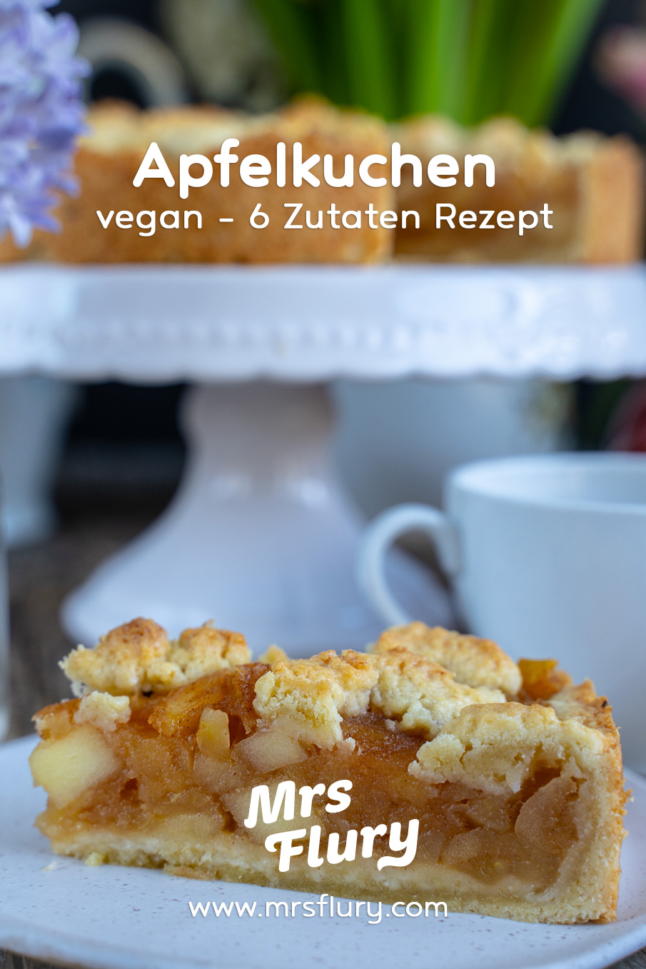 Veganer Apfel-Streusel-Kuchen Mrs Flury