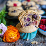 Gesunde Beeren Muffins vegan & ohne weissen Zucker Mrs Flury Rezept