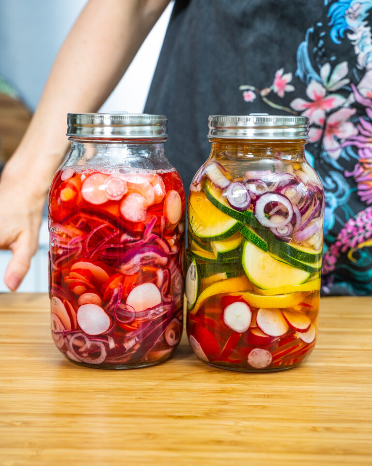 Pink Pickles schnell eingelegtes Gemüse Mrs Flury