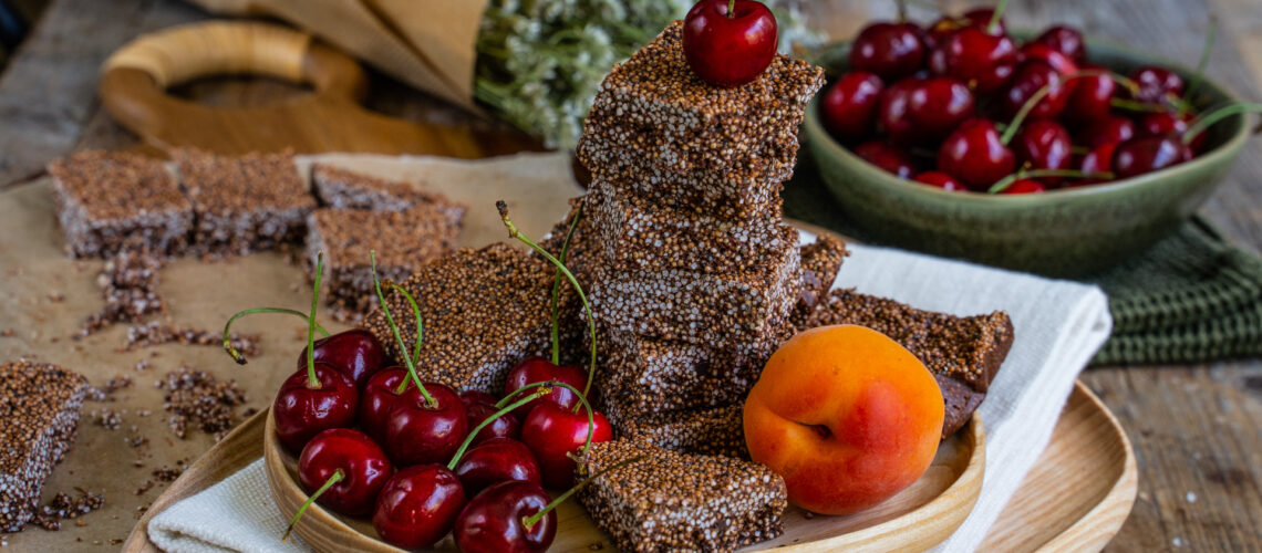 Zuckerfreie Schoko Happen mit Quinoa gesund und vegan Mrs Flury