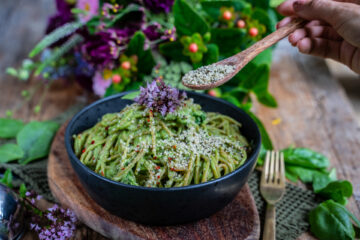 Superfood Pesto Pasta Rezept Vegan Laktosefrei Mrs Flury