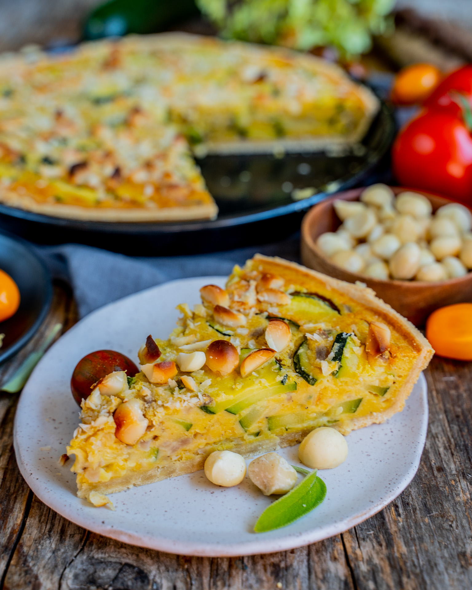 Vegane Gemüse Quiche - Mrs Flury - gesunde Rezepte