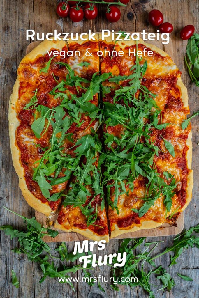 Ruckzuck Pizzateig ohne Hefe Vegan Rezept Mrs Flury