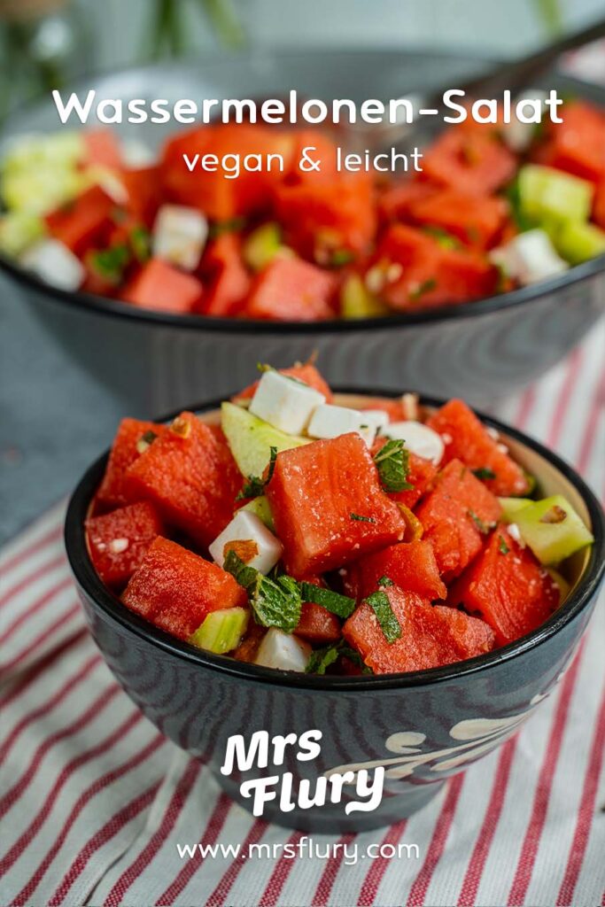 Wassermelonen Salat Vegan Rezept Mrs Flury