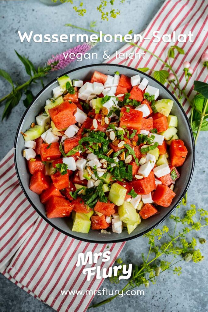 Wassermelonen Salat Vegan Rezept Mrs Flury