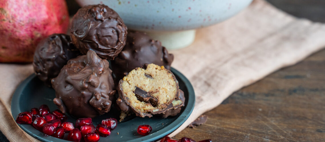 Cookie Walnuss Pralinen protein Rezept Vegan Mrs Flury