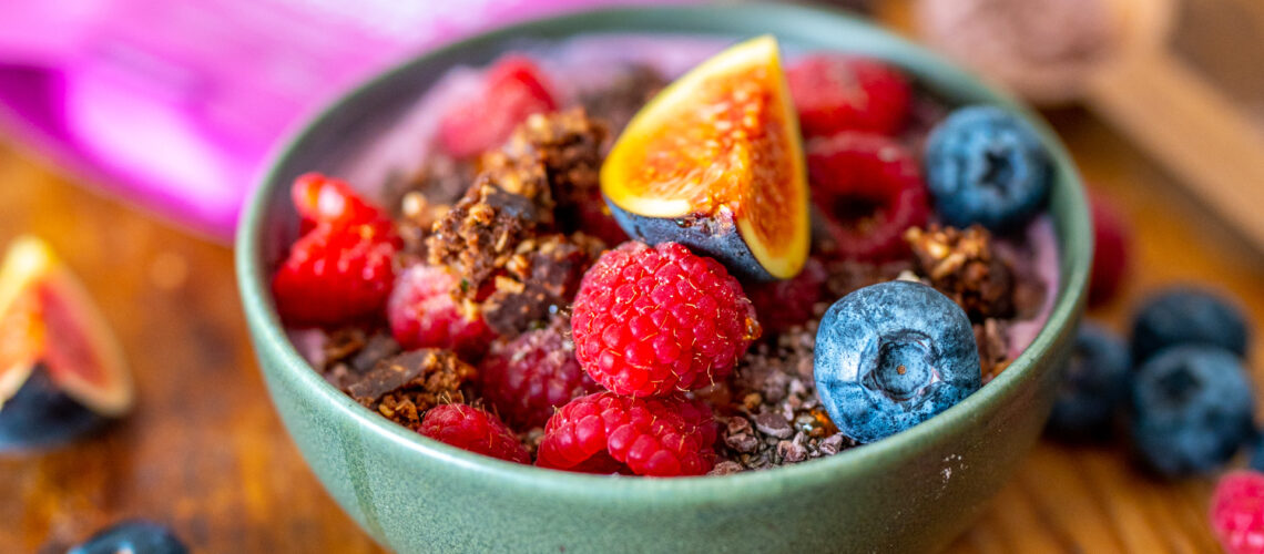 Pink Collagen Beauty Bowl gesund und vegan Mrs Flury