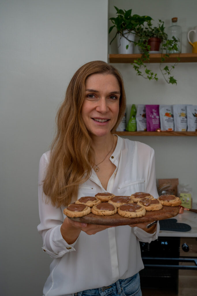 Gesunde Twix Cookies vegan und glutenfrei Mrs Flury