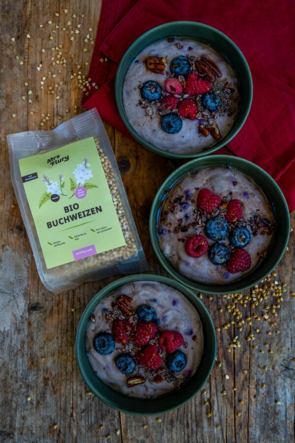 Buchweizen Brei - Gesundes Frühstück vegan &amp; glutenfrei Mrs Flury