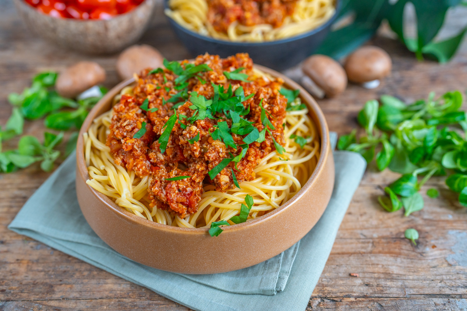 Blumenkohl Bolognese - gesund & vegan - Mrs Flury