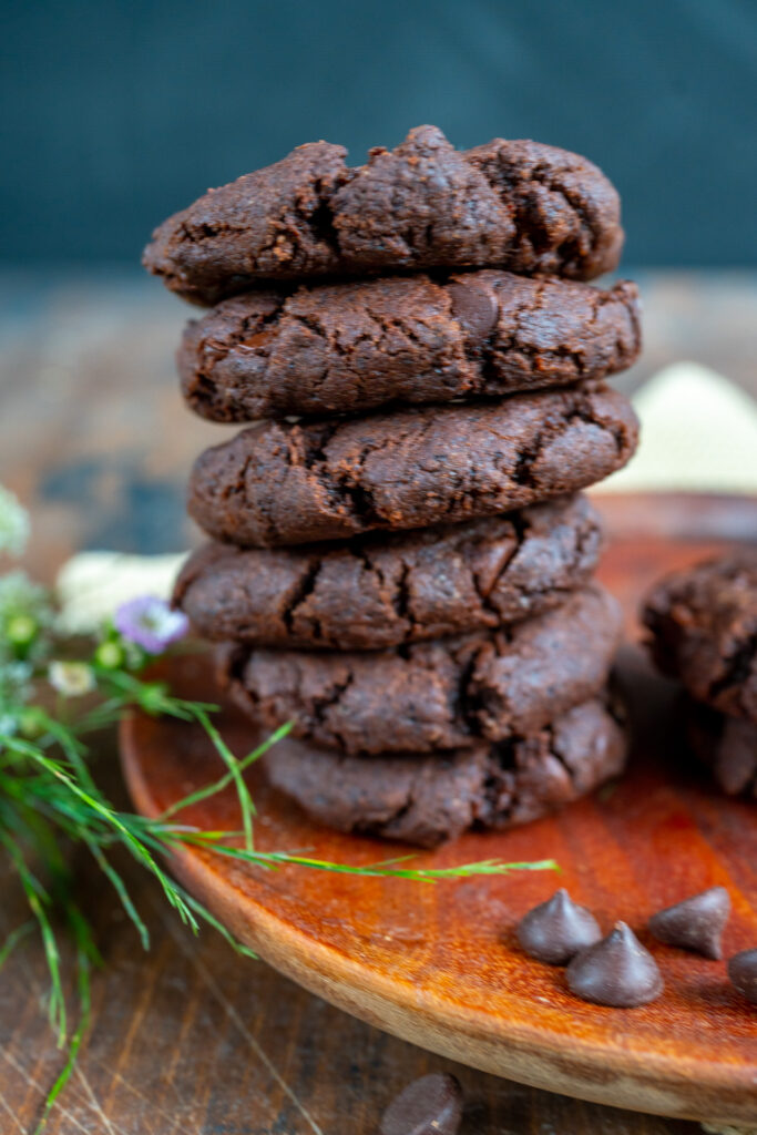 Schokoladen Cookies vegan - Double Chocolate Cookies Rezept Mrs Flury