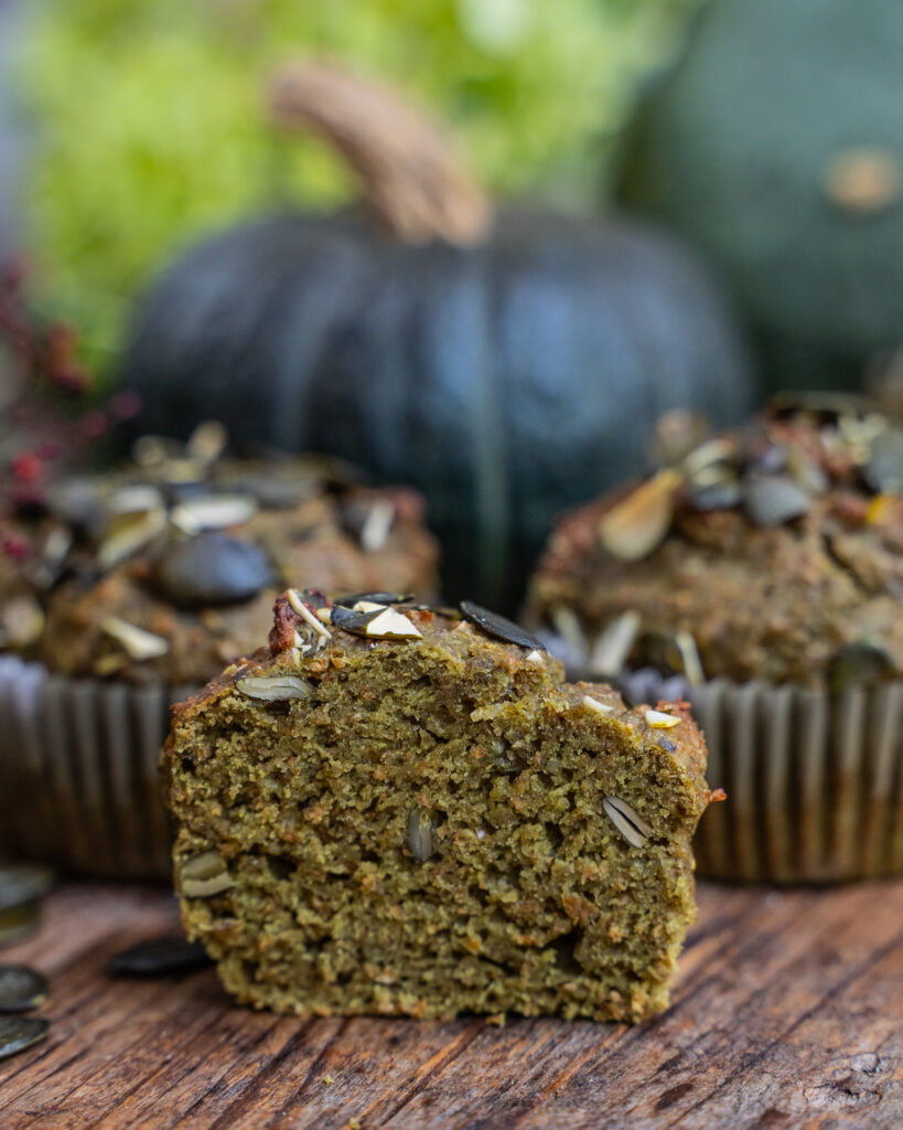 Kürbis Protein Muffins - Gesunde Hulk Muffins vegan und proteinreich Mrs Flury