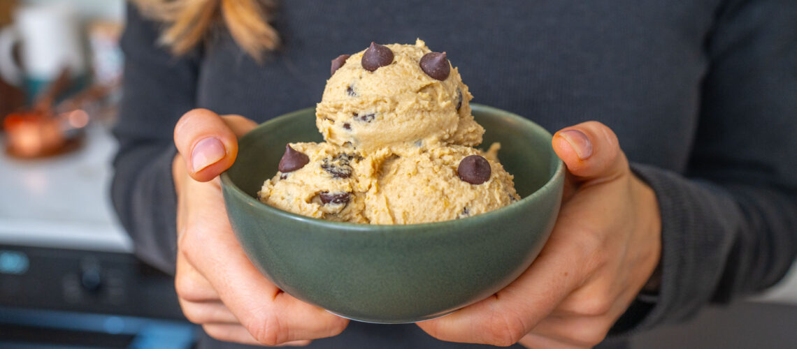 Essbarer Keksteig - gesund und vegan Cookie Dough Rezept Mrs Flury