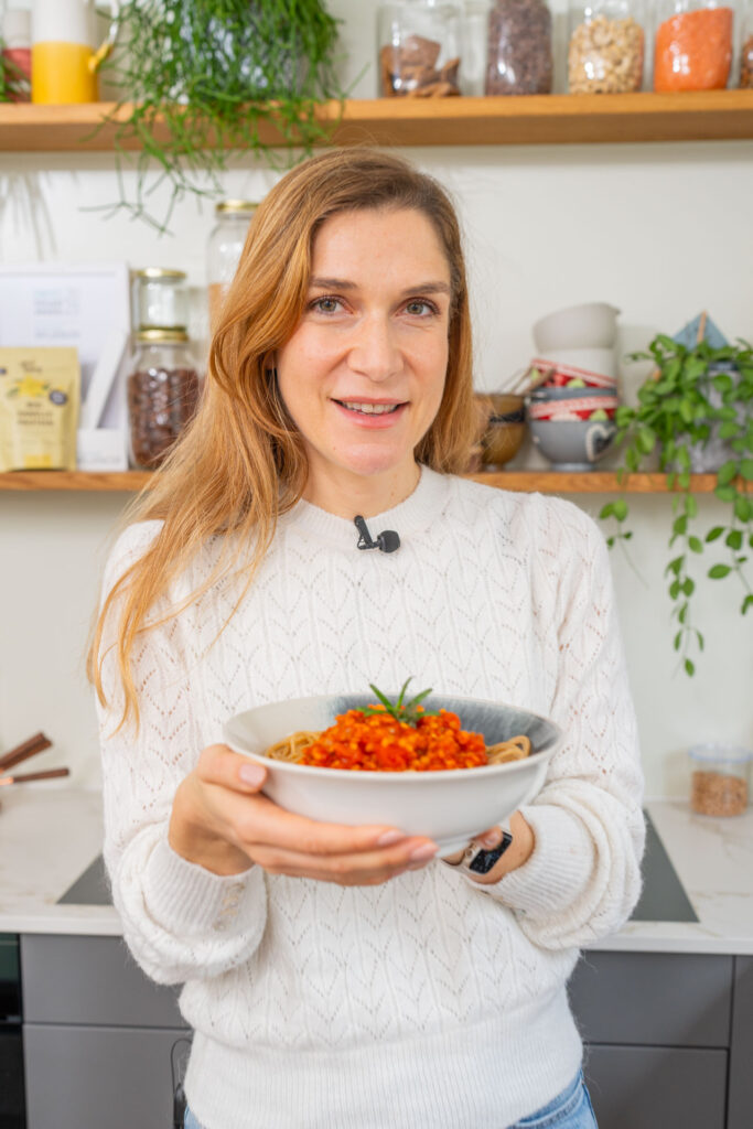 Gesunde Linsen Bolognese vegan Mrs Flury Rezept