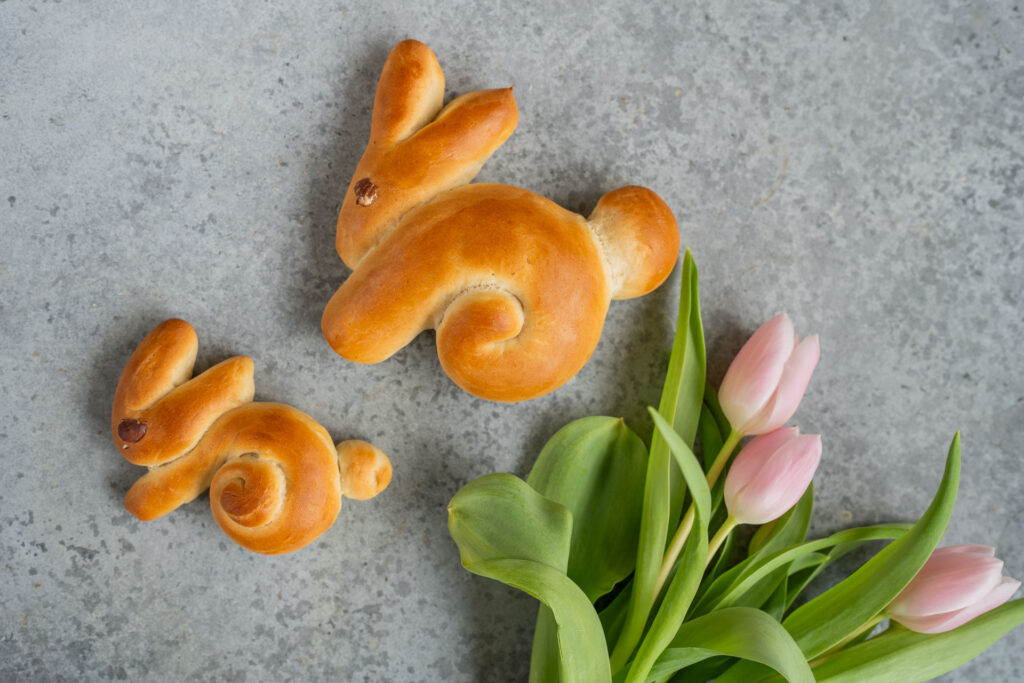 Zopfteig Osterhasen vegan Rezept Hefeteig Hasen backen Mrs Flury