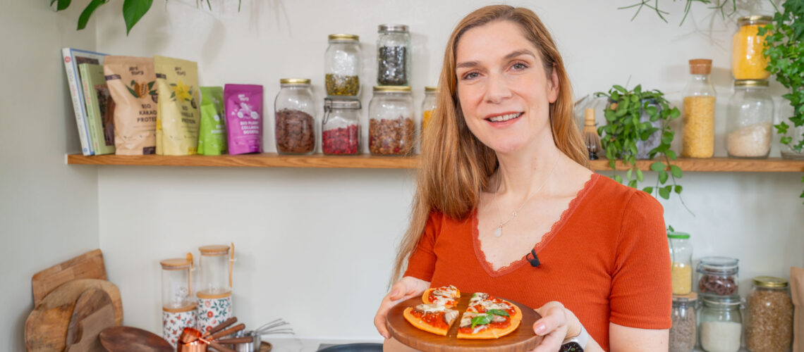 Linsen Pizza vegan & glutenfrei Mrs Flury