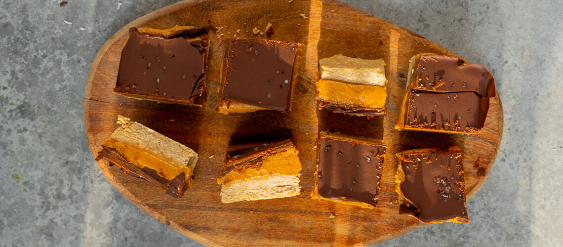 Caramel Protein Bars Twix Proteinriegel Mrs Flury gesund und vegan