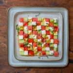 Mosaik-Salat mit Wassermelone, Gurke und Feta Mrs Flury Mosaic Salad