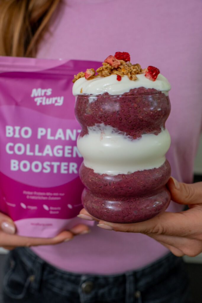 Chia Parfait darmgesund – einfaches Meal Prep Rezept mit Himbeeren & Joghurt Mrs Flury