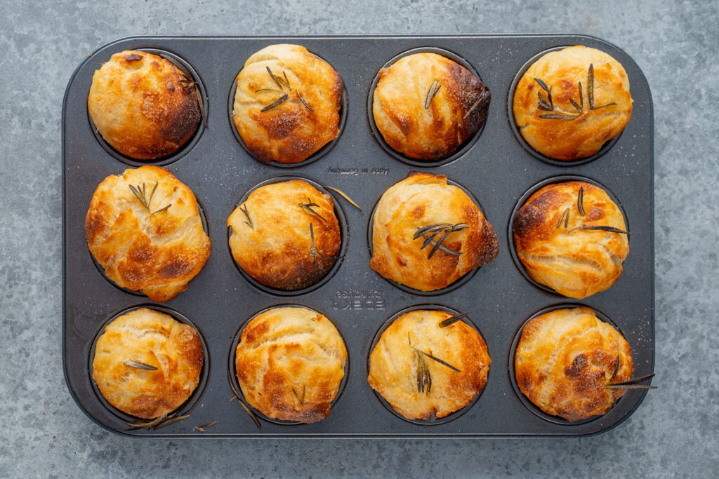 Sauerteig Focaccia Muffins Rezept so köstlich Mrs Flury