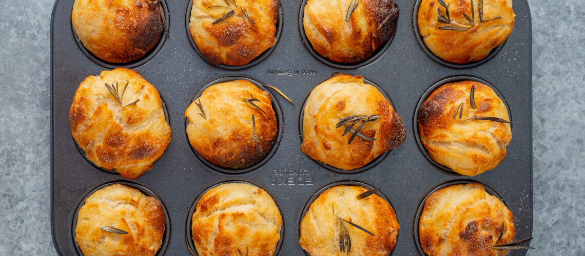 Sauerteig Focaccia Muffins Rezept so köstlich Mrs Flury