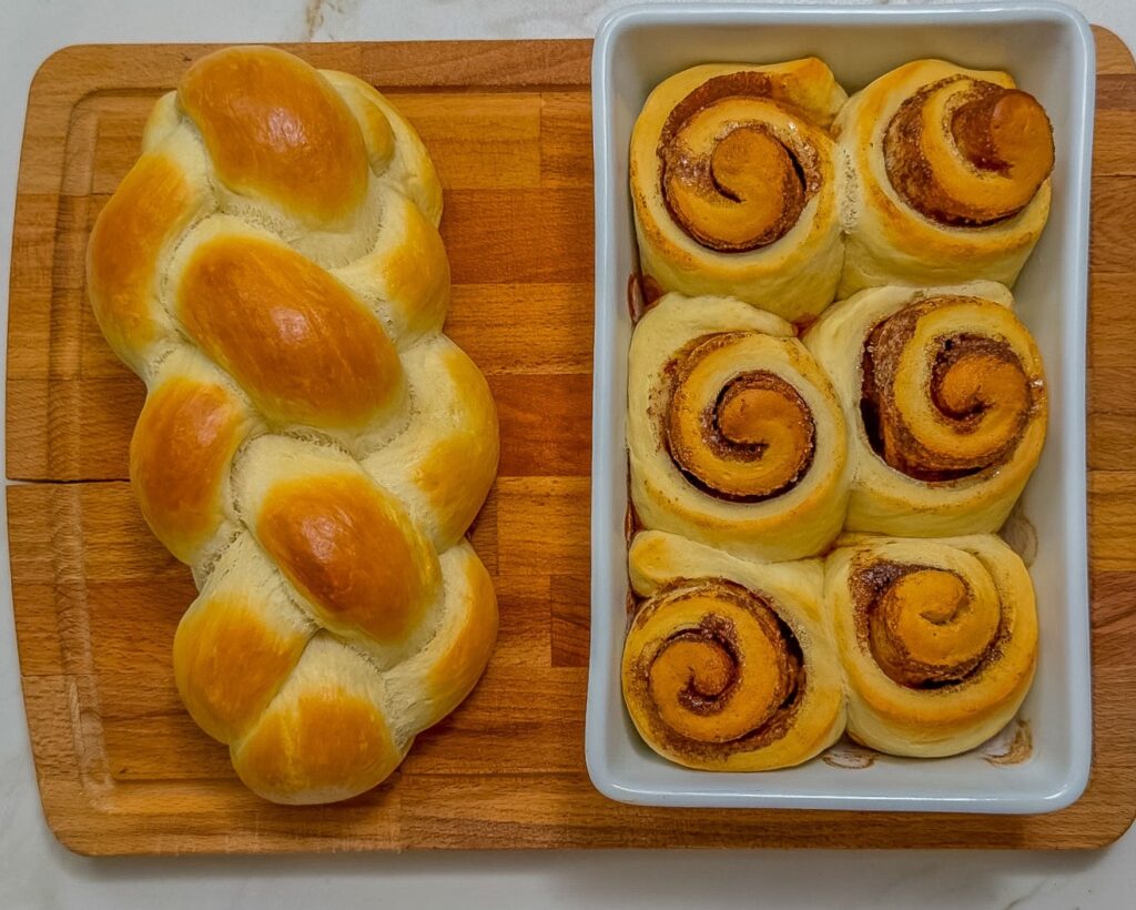 Veganer Zopf und Zimtschnecken - Ein Teig für 2 Rezepte, vegan backen Mrs Flury