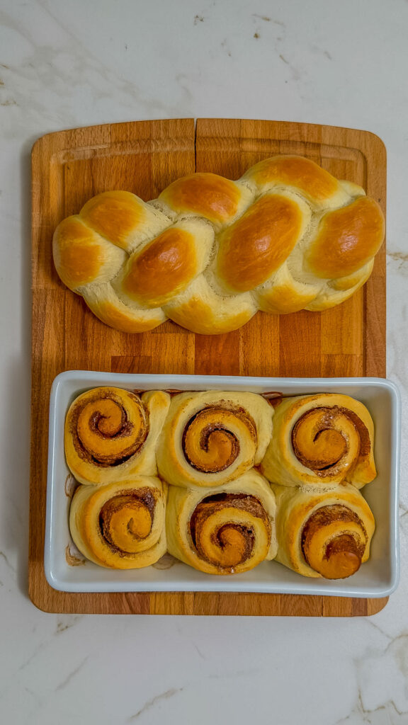 Veganer Zopf und Zimtschnecken - Ein Teig für 2 Rezepte, vegan backen Mrs Flury
