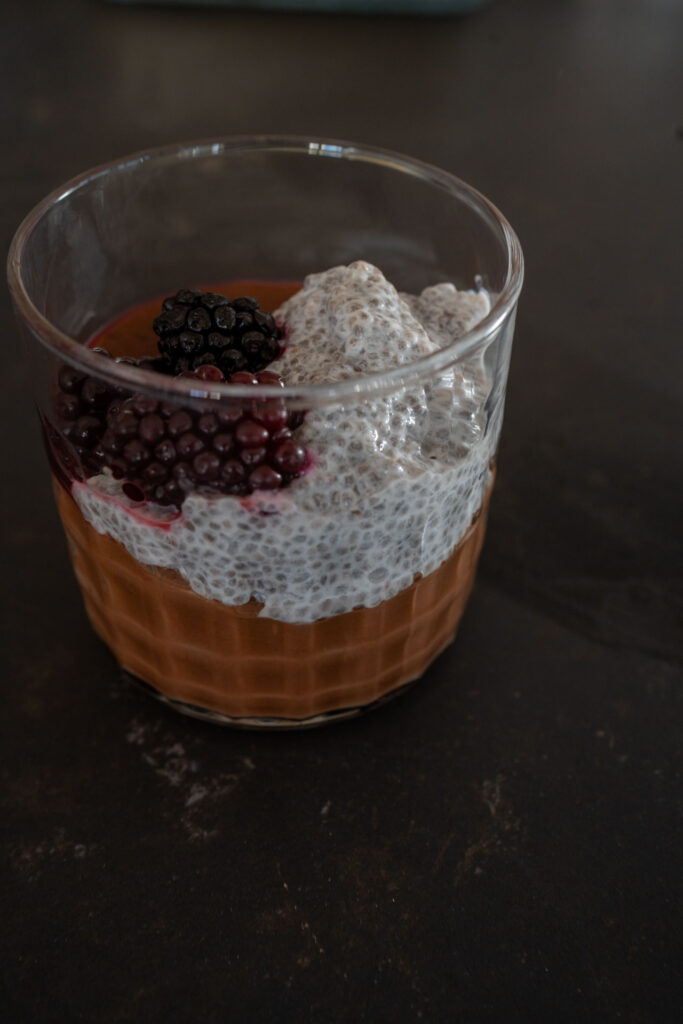 Selbst gemachter Schokoladen Pudding vegan und Gesund Meal Prep Mrs Flury
