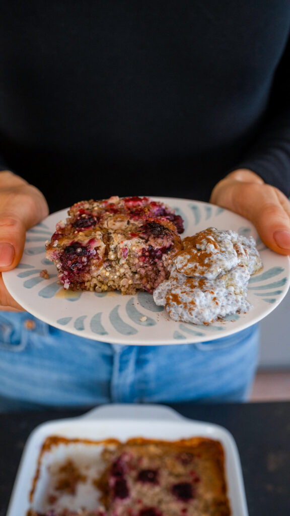 Gesunder Quinoa Auflauf, Frühstück oder Snack zum Vorbereiten, Mrs Flury