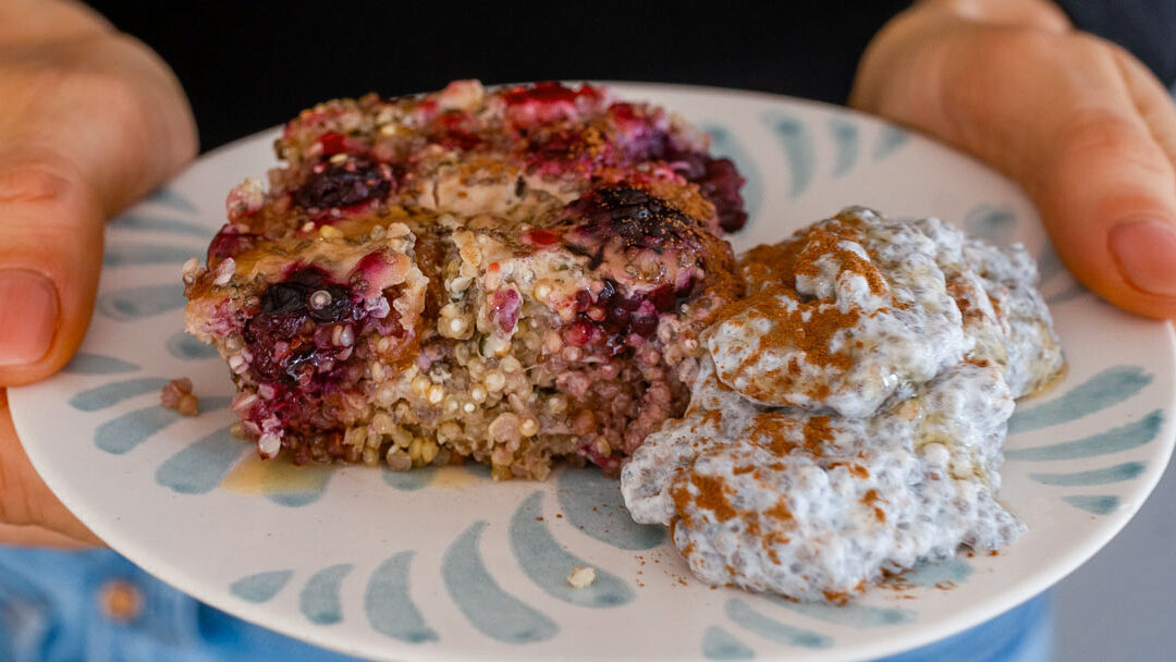 Gesunder Quinoa Auflauf, Frühstück oder Snack zum Vorbereiten, Mrs Flury