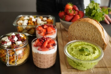 Meal Prep Rezepte Bauernbrot, Pudding Oats, Avocado Edamame Aufstrich und Ofengemüse Mrs Flury