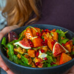 Gesunder Kürbis Feta Salat mit Kichererbsen Mrs Flury Airfryer Rezept